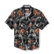 USC Trojan Men's Tommy Bahama Black SC Interlock Veracruz Cay First Down Blooms Shirt